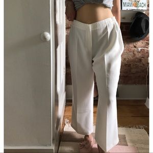 wide leg white pants